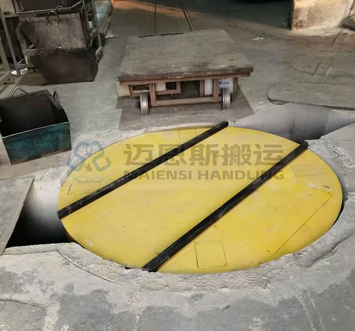 青岛某链条加工企业 5吨轨道电动转盘定制项目
